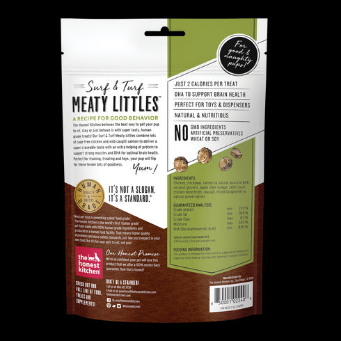 The Honest Kitchen Surf & Turf Meaty Littles Chicken Salmon Dog Treats 4Oz - Poudre Pet and Feed Supply